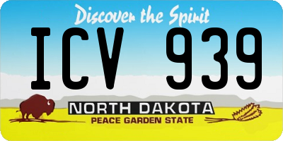 ND license plate ICV939