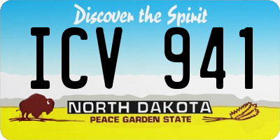 ND license plate ICV941