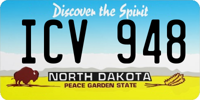 ND license plate ICV948