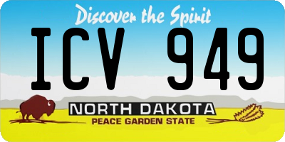 ND license plate ICV949