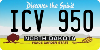 ND license plate ICV950