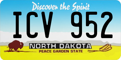 ND license plate ICV952