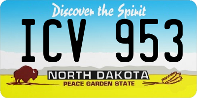 ND license plate ICV953