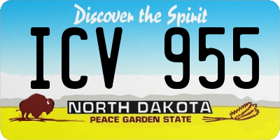 ND license plate ICV955