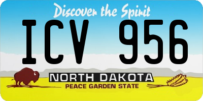 ND license plate ICV956