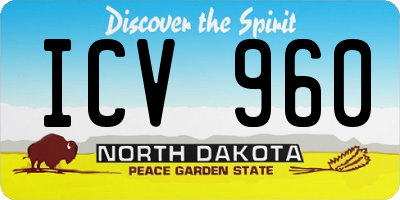 ND license plate ICV960