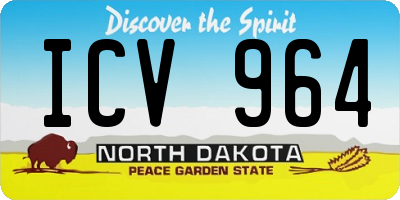 ND license plate ICV964