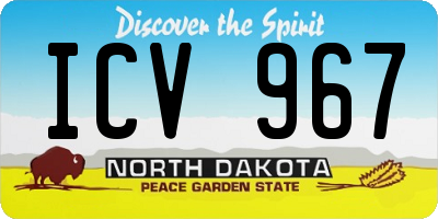 ND license plate ICV967