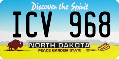 ND license plate ICV968