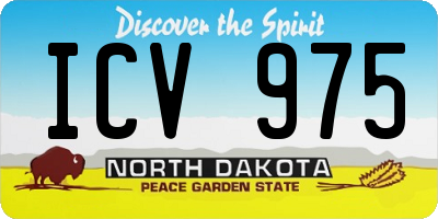 ND license plate ICV975