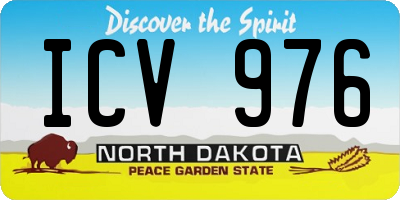 ND license plate ICV976