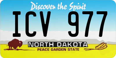 ND license plate ICV977