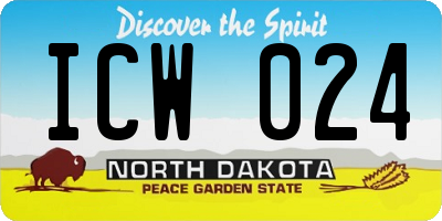 ND license plate ICW024