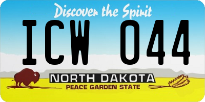 ND license plate ICW044