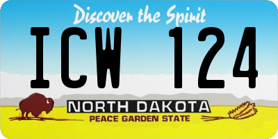 ND license plate ICW124