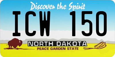 ND license plate ICW150