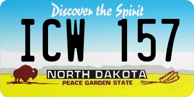 ND license plate ICW157
