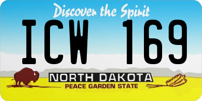 ND license plate ICW169