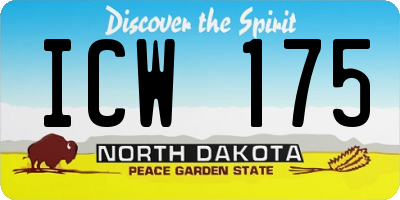 ND license plate ICW175