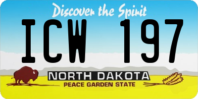 ND license plate ICW197