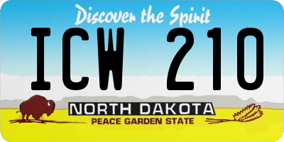 ND license plate ICW210