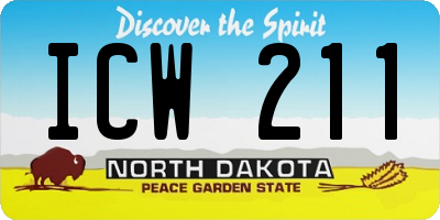 ND license plate ICW211