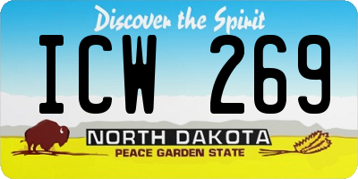 ND license plate ICW269