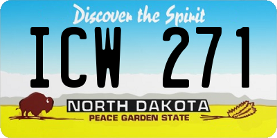 ND license plate ICW271