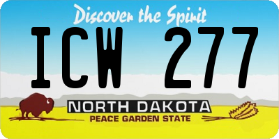 ND license plate ICW277