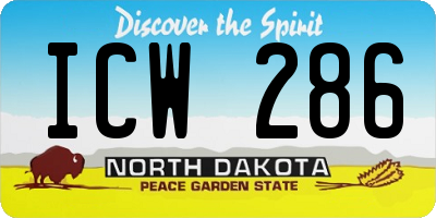 ND license plate ICW286