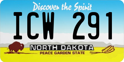ND license plate ICW291