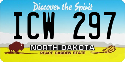 ND license plate ICW297