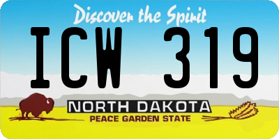 ND license plate ICW319