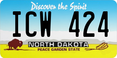 ND license plate ICW424