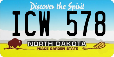 ND license plate ICW578