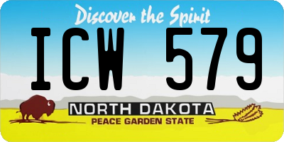 ND license plate ICW579