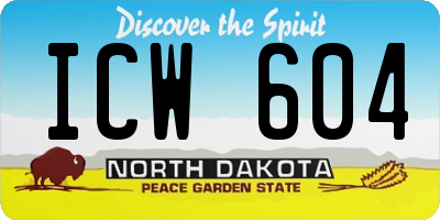ND license plate ICW604