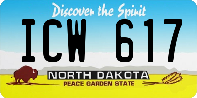 ND license plate ICW617
