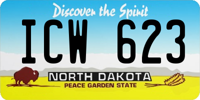 ND license plate ICW623