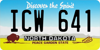 ND license plate ICW641