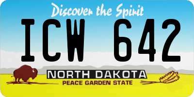 ND license plate ICW642