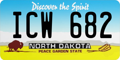 ND license plate ICW682