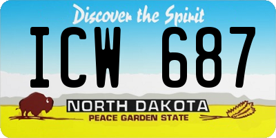 ND license plate ICW687