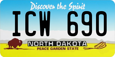 ND license plate ICW690