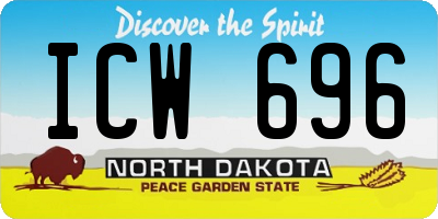 ND license plate ICW696