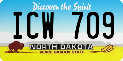 ND license plate ICW709