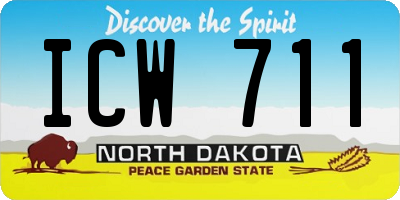 ND license plate ICW711