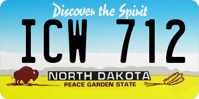 ND license plate ICW712