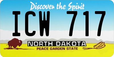 ND license plate ICW717