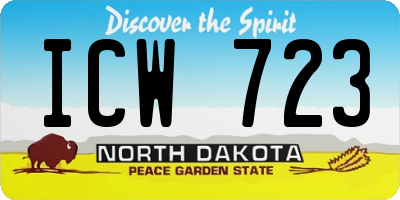 ND license plate ICW723